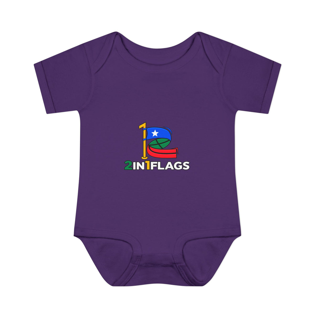 Custom 2in1 Flag Baby Bodysuit with custom dual flag design