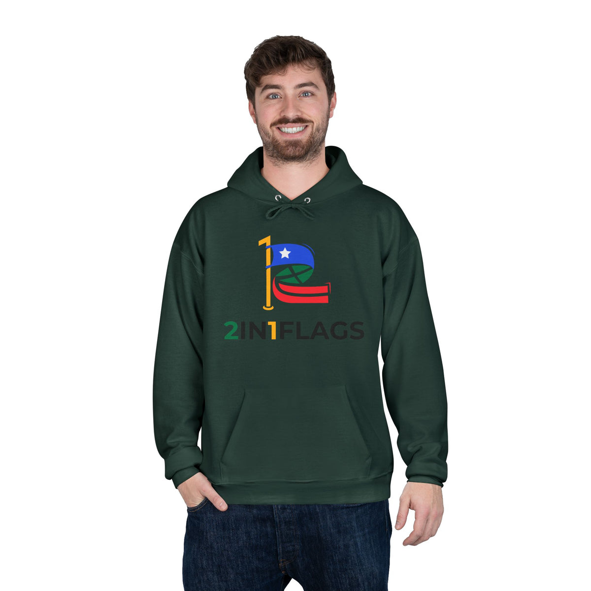Custom 2in1 Flag Hoodie with custom dual flag design