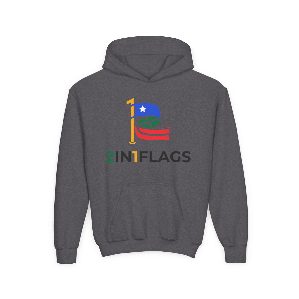 Custom 2in1 Flag Youth Hoodie with custom dual flag design