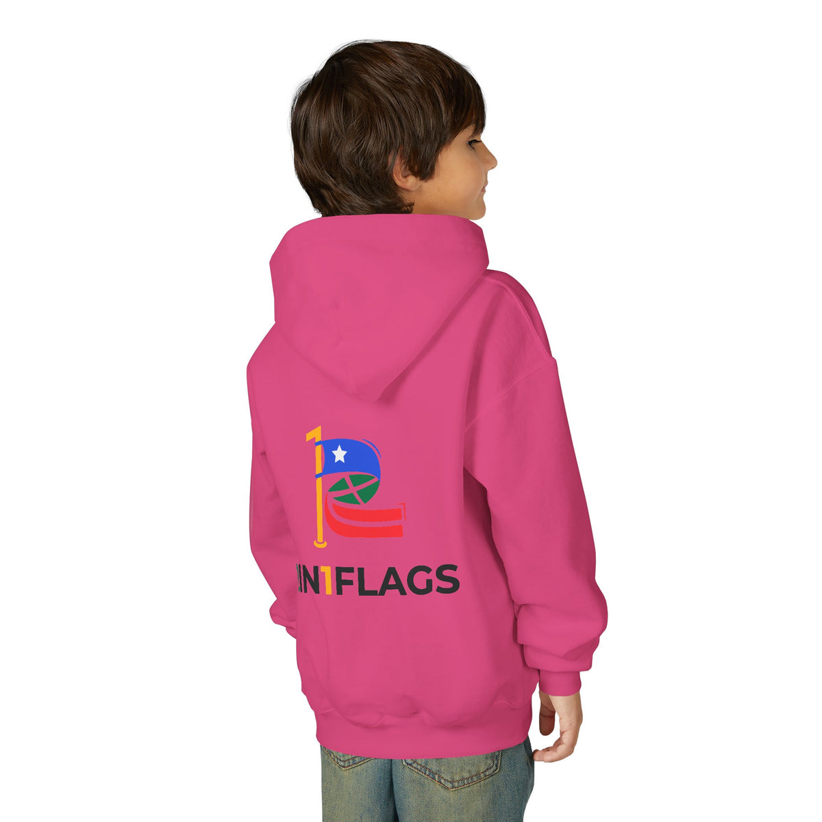Custom 2in1 Flag Youth Hoodie with custom dual flag design