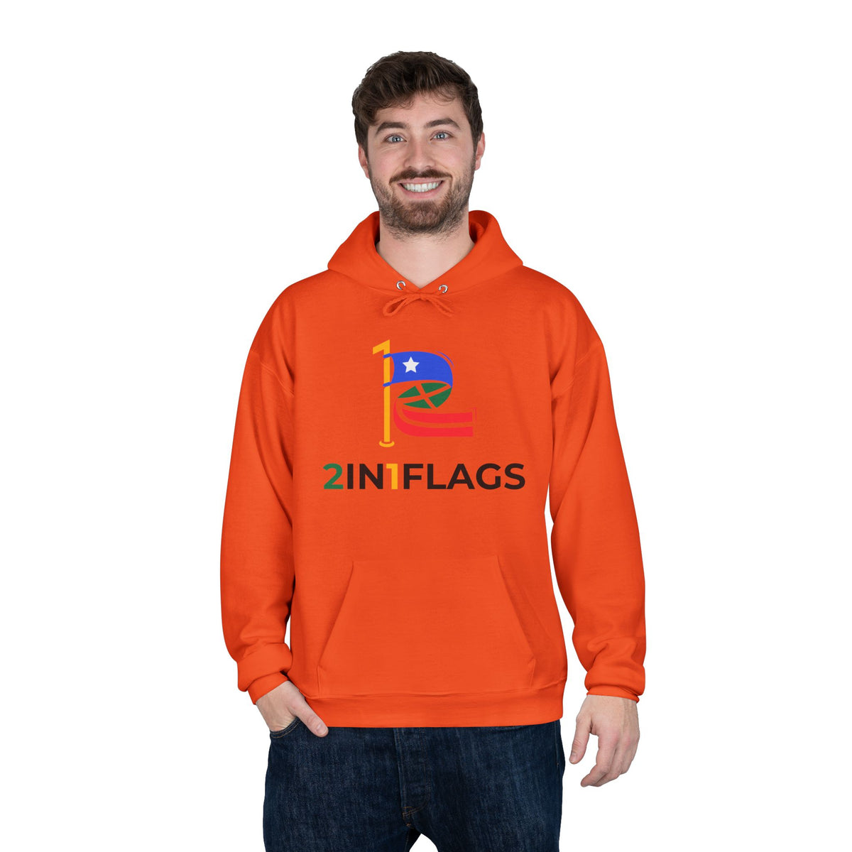 Custom 2in1 Flag Hoodie with custom dual flag design