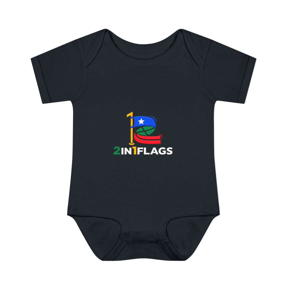 Custom 2in1 Flag Baby Bodysuit with custom dual flag design