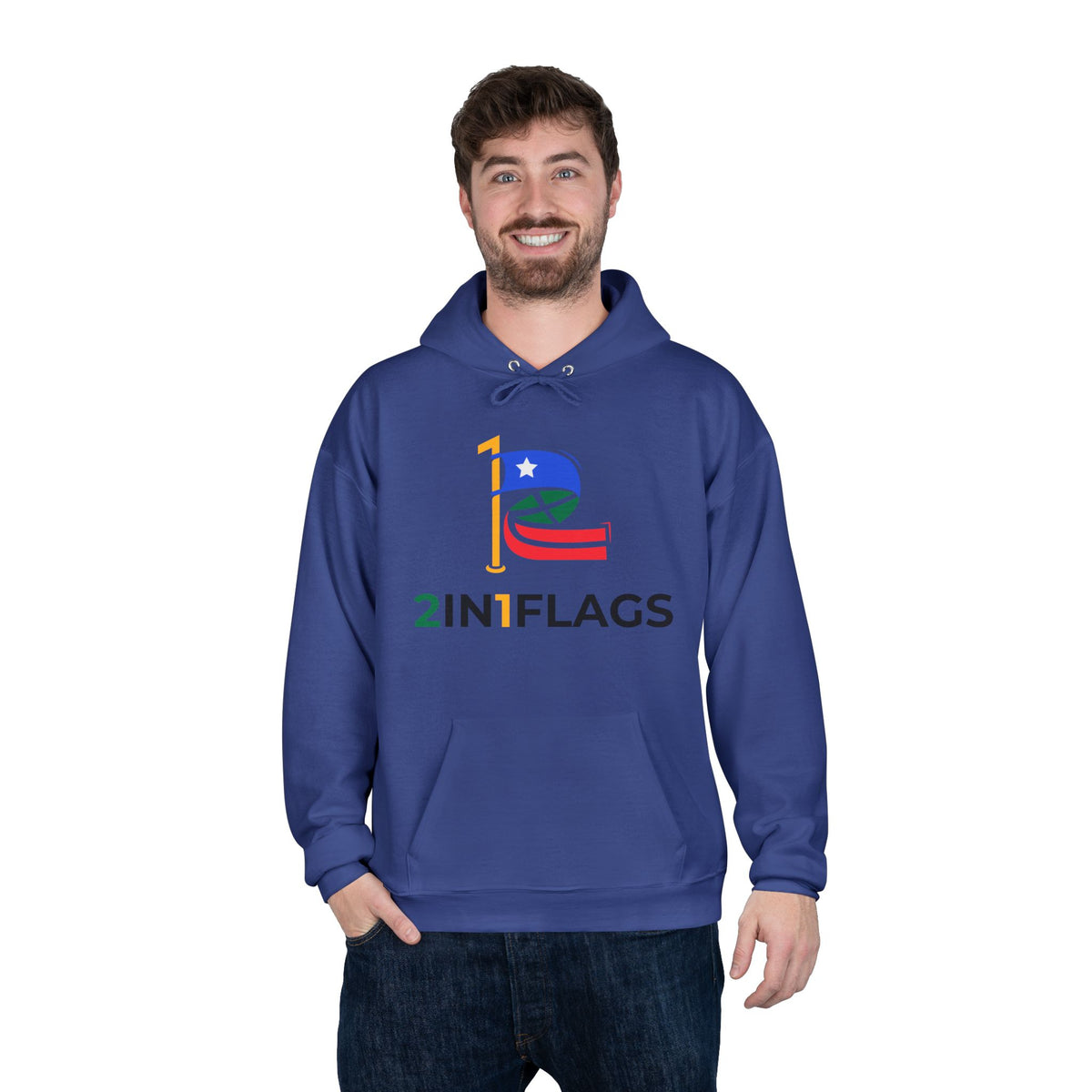 Custom 2in1 Flag Hoodie with custom dual flag design