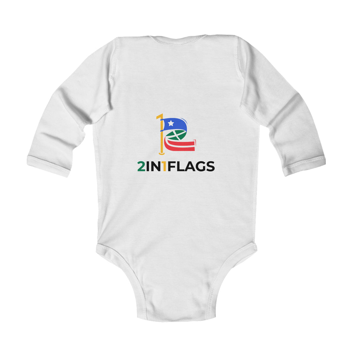 Custom 2in1 Flag Infant Bodysuit with custom dual flag design
