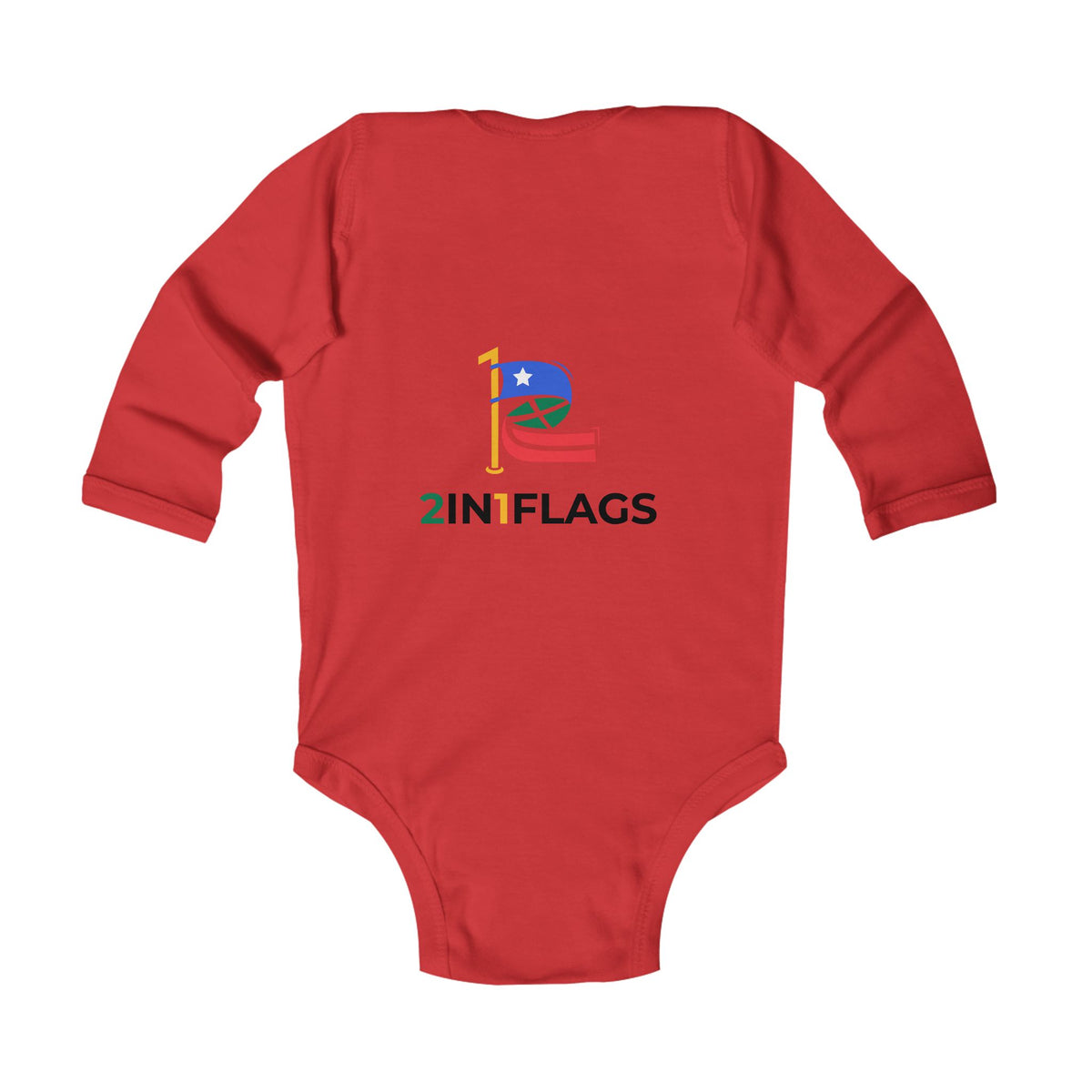 Custom 2in1 Flag Infant Bodysuit with custom dual flag design