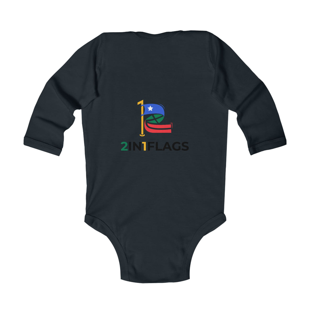 Custom 2in1 Flag Infant Bodysuit with custom dual flag design