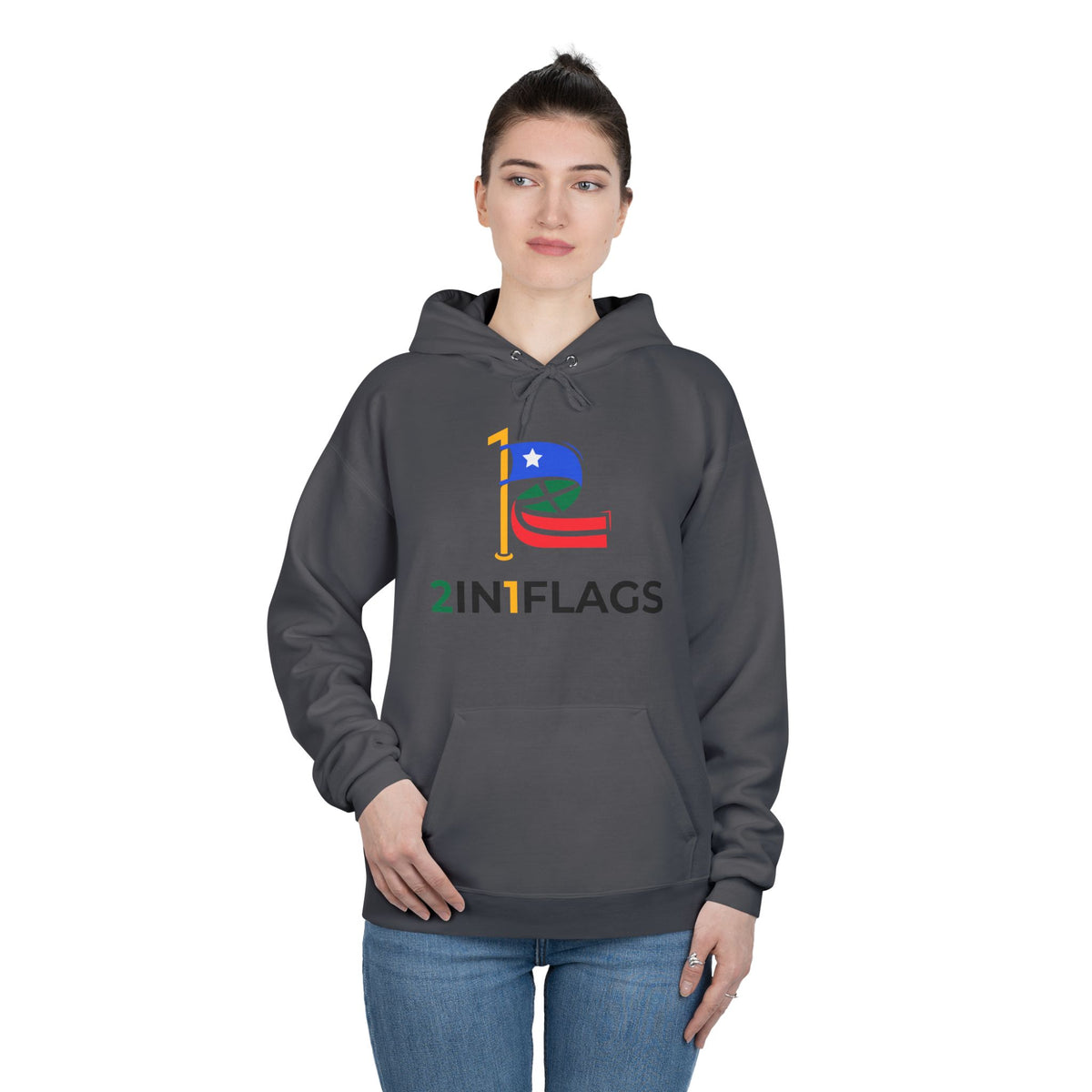 Custom 2in1 Flag Hoodie with custom dual flag design