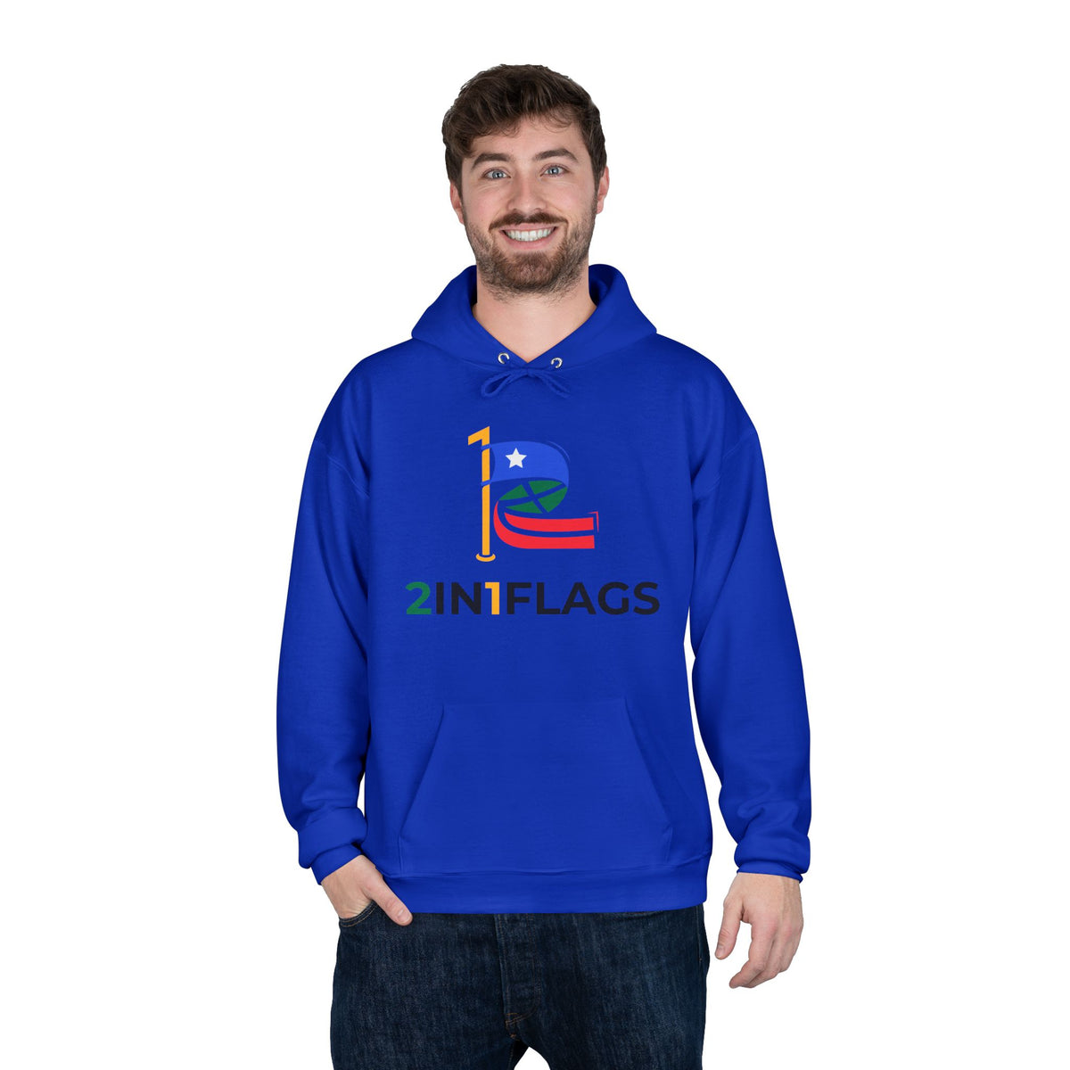 Custom 2in1 Flag Hoodie with custom dual flag design