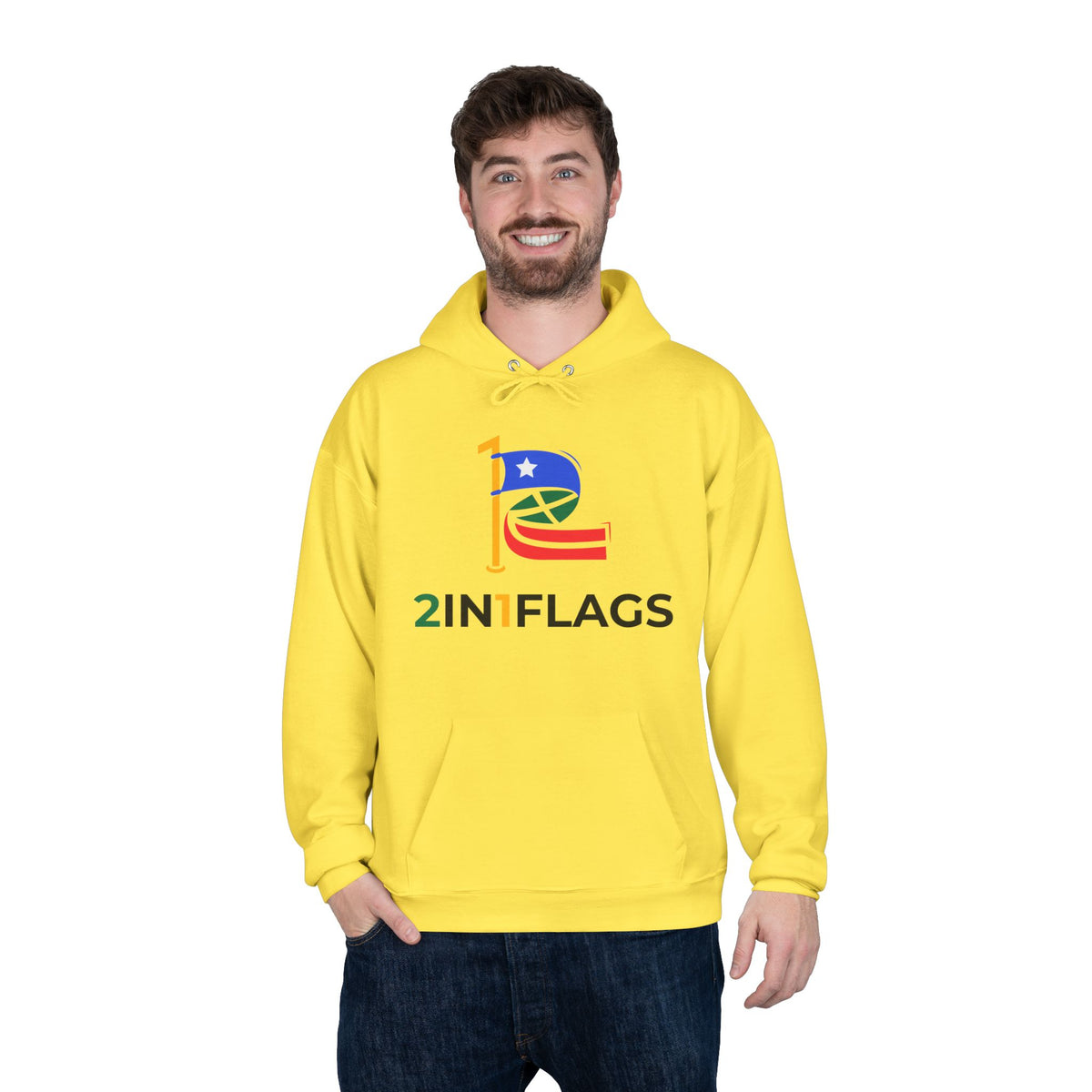Custom 2in1 Flag Hoodie with custom dual flag design