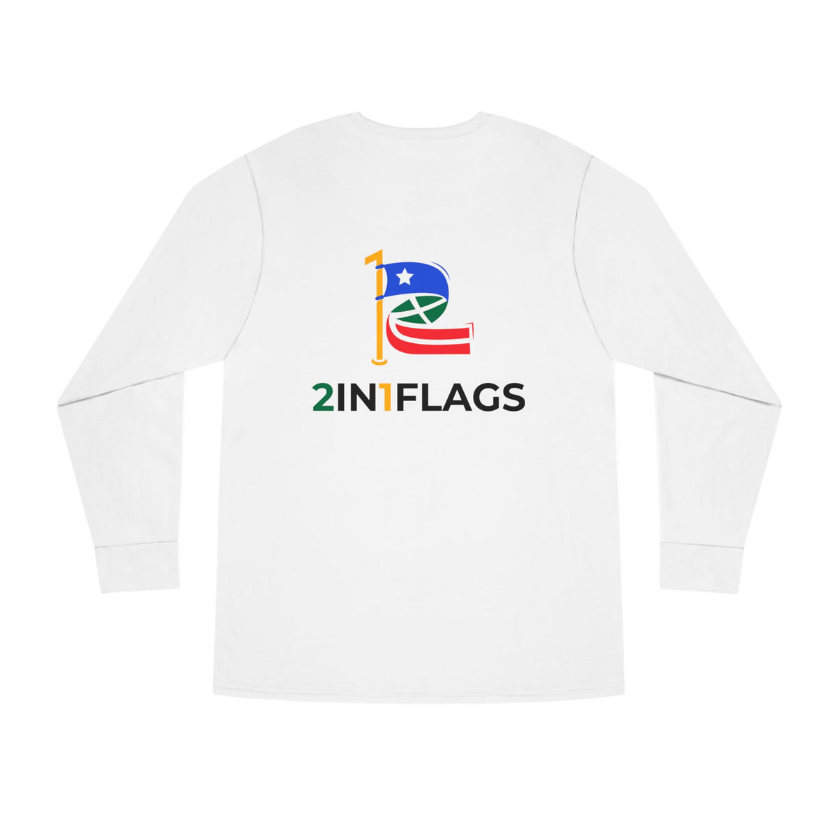 Custom 2in1 Flag Long Sleeve Tee with custom dual flag design