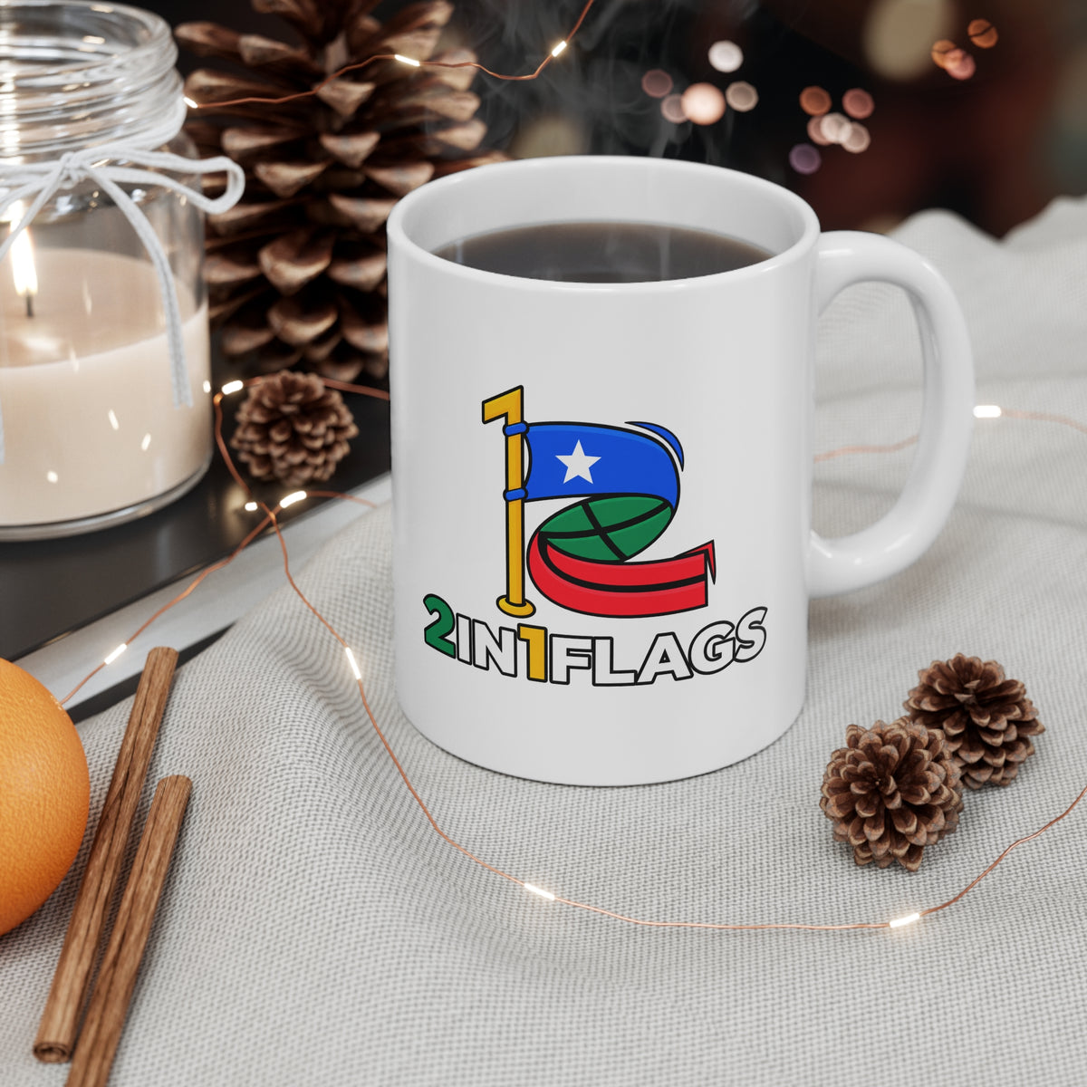 Custom 2in1 Flag Mug with custom dual flag design