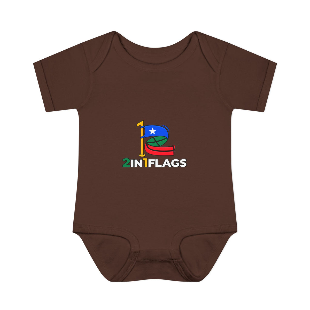 Custom 2in1 Flag Baby Bodysuit with custom dual flag design