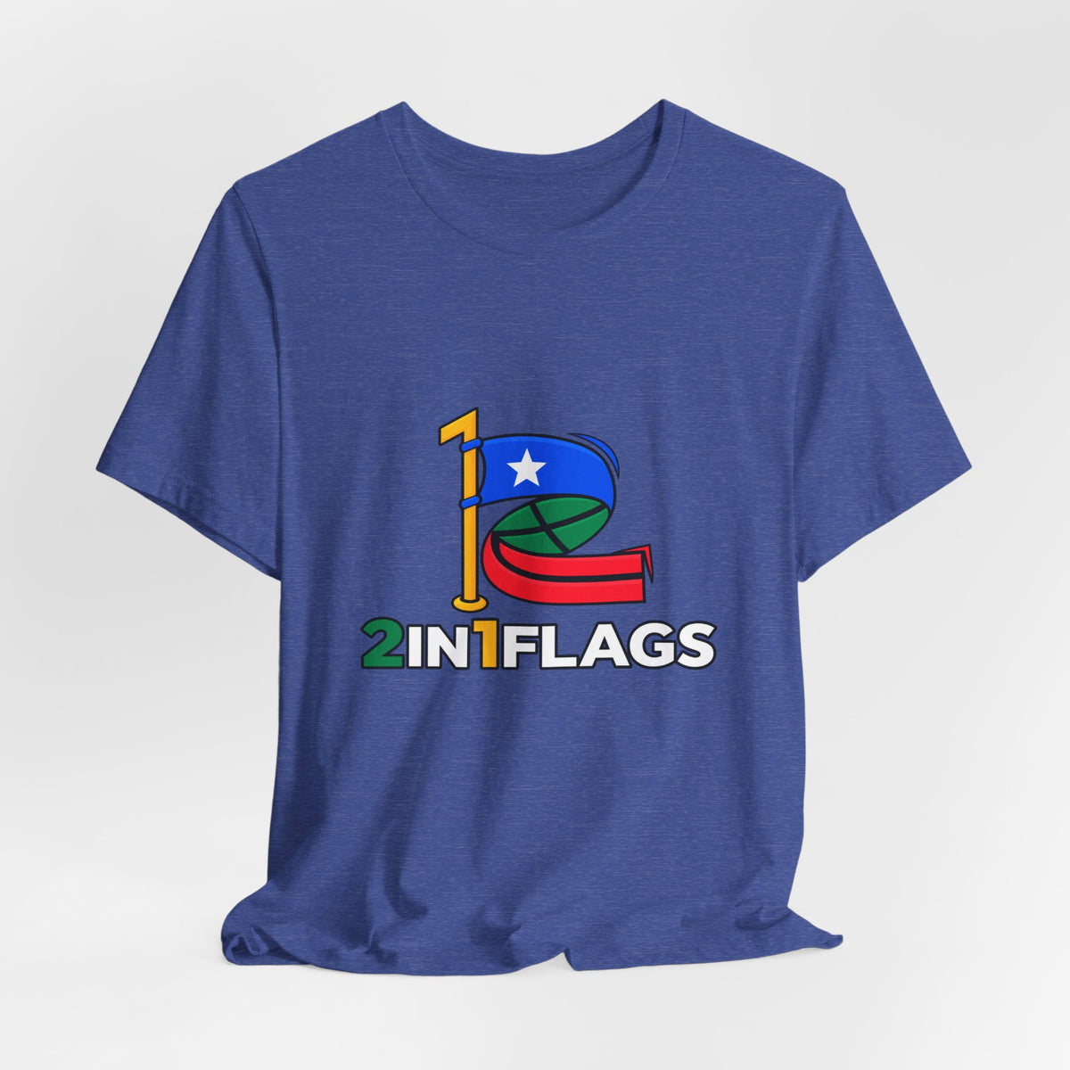 Custom 2in1 Flag T-Shirt with custom dual flag design