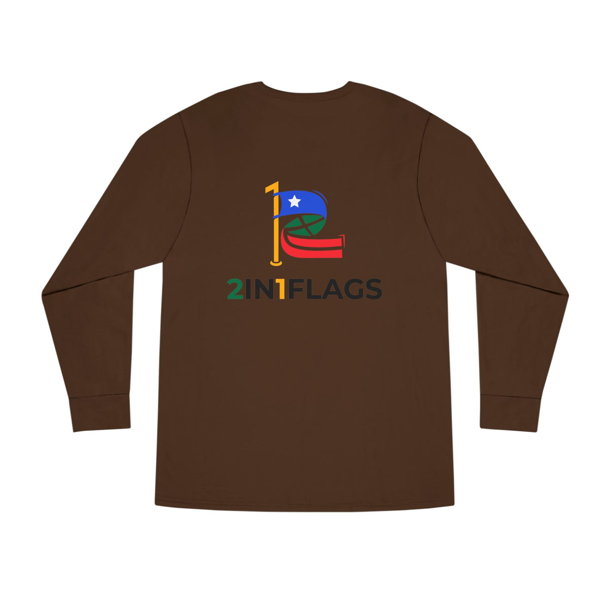 Custom 2in1 Flag Long Sleeve Tee with custom dual flag design