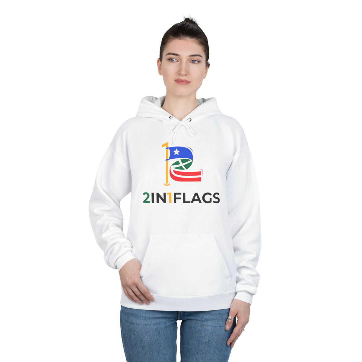 Custom 2in1 Flag Hoodie with custom dual flag design
