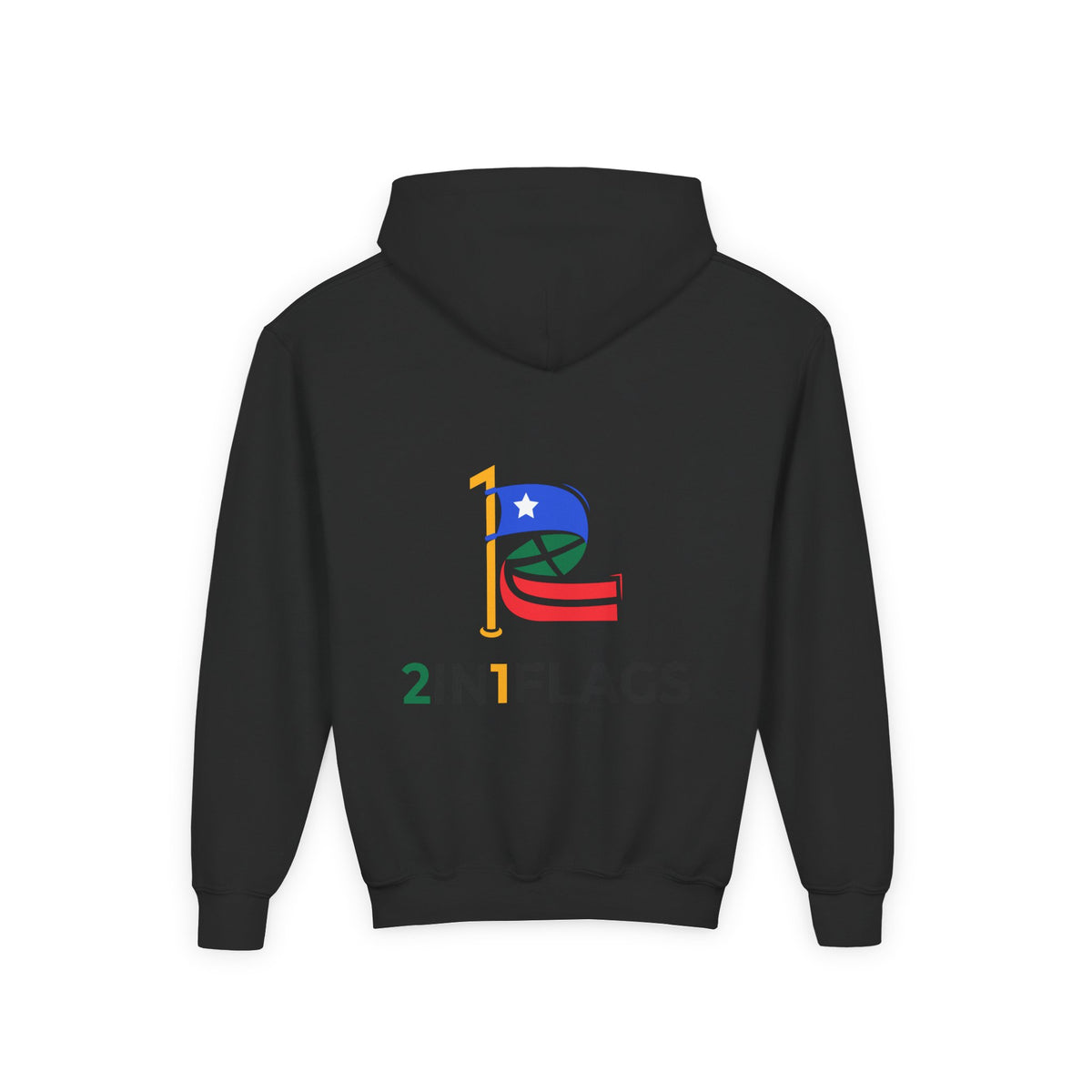Custom 2in1 Flag Youth Hoodie with custom dual flag design
