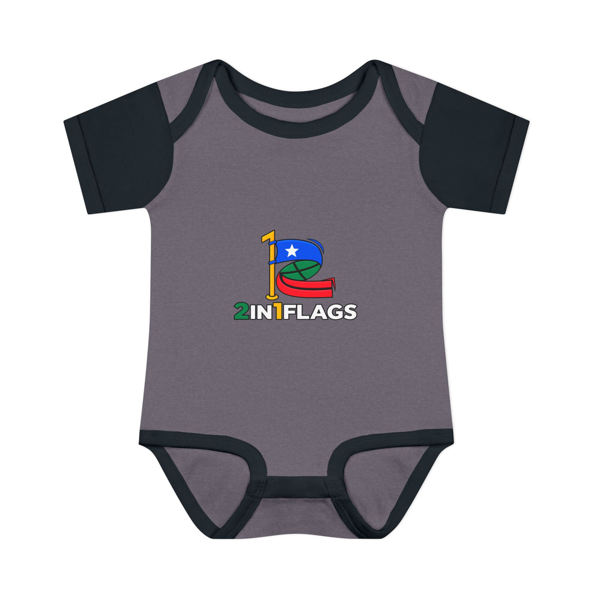 Custom 2in1 Flag Baby Bodysuit with custom dual flag design