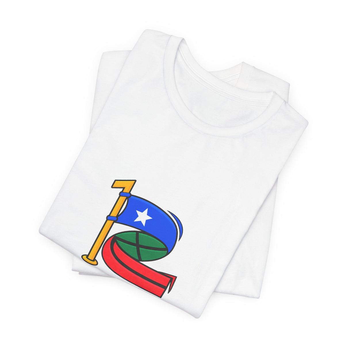 Custom 2in1 Flag T-Shirt with custom dual flag design