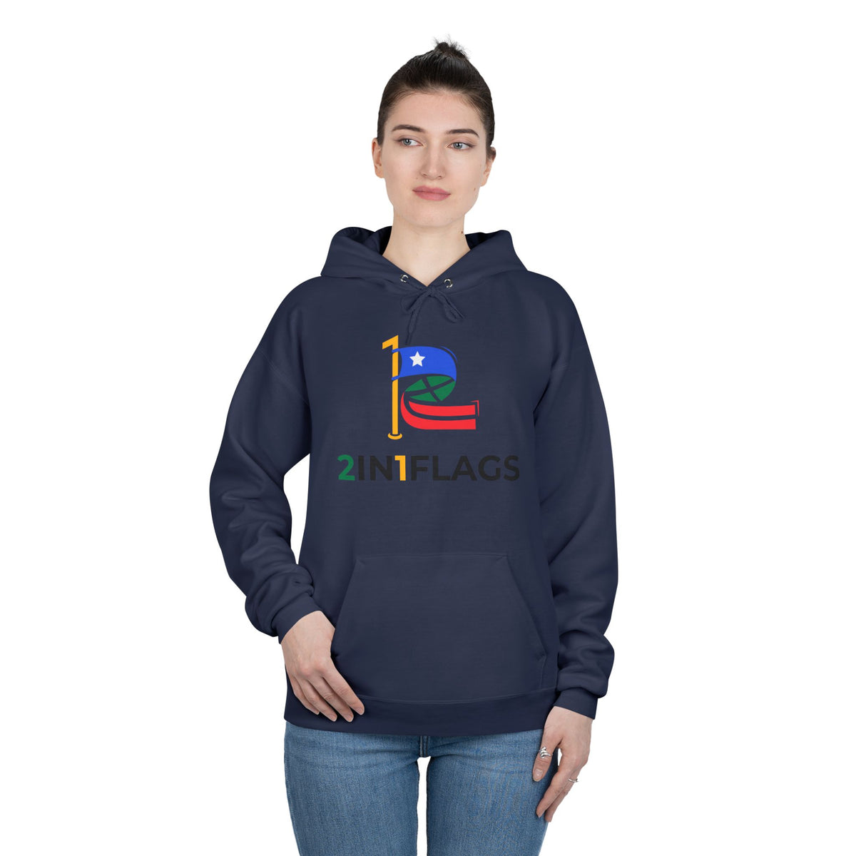 Custom 2in1 Flag Hoodie with custom dual flag design