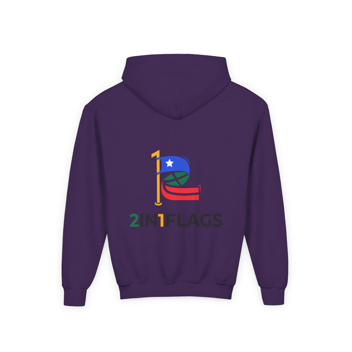 Custom 2in1 Flag Youth Hoodie with custom dual flag design