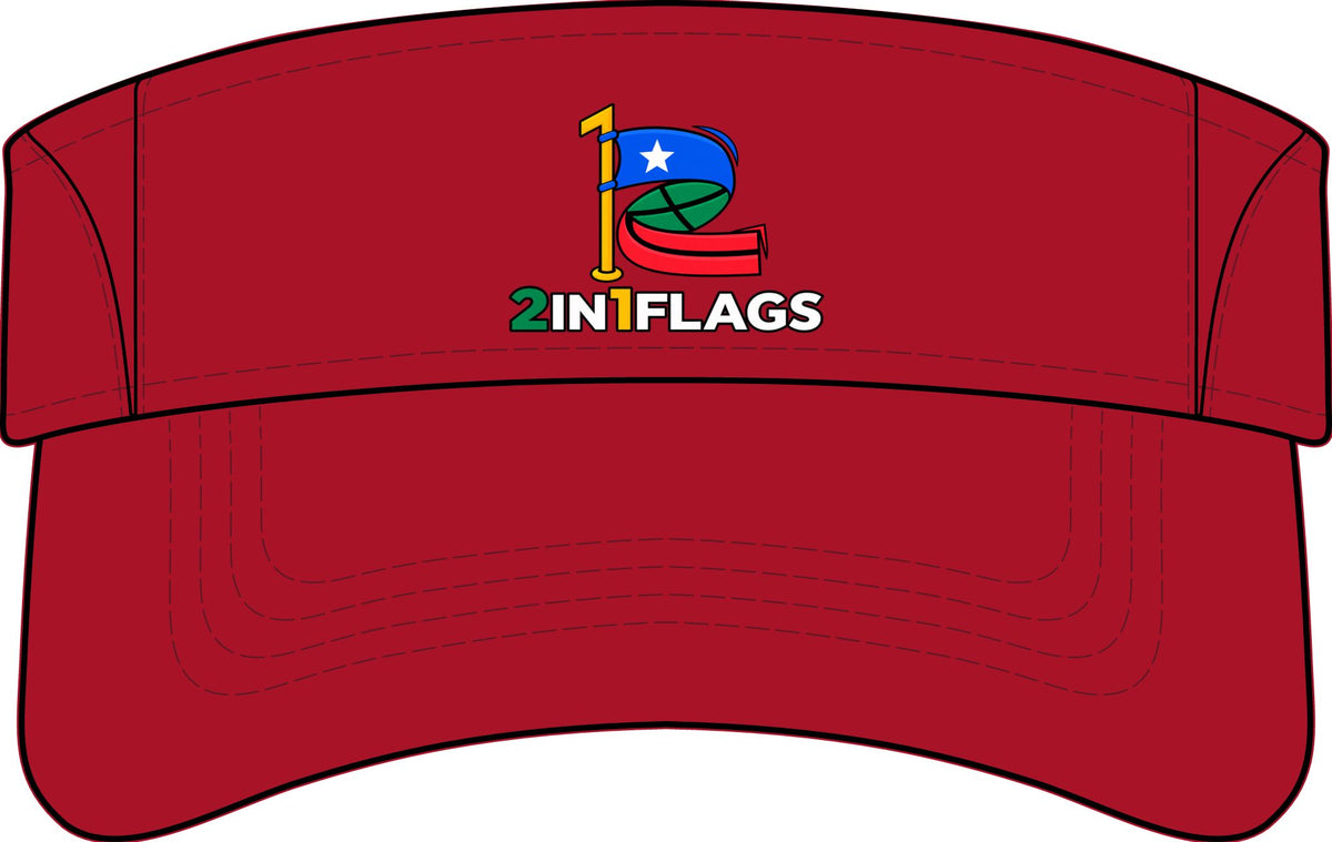 Custom 2in1 Flag Sun Visor with custom dual flag design