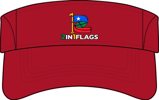 Custom 2in1 Flag Sun Visor with custom dual flag design