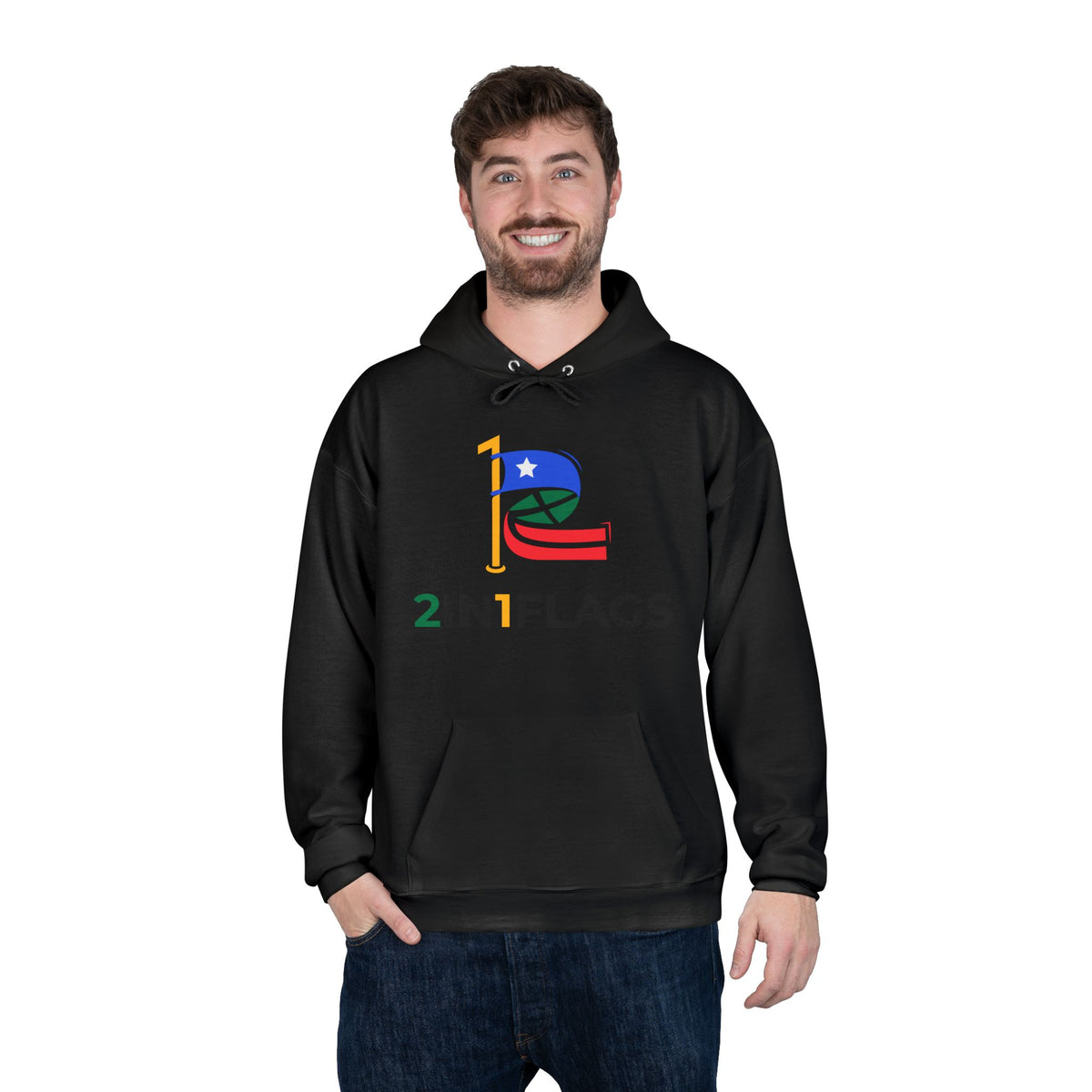Custom 2in1 Flag Hoodie with custom dual flag design